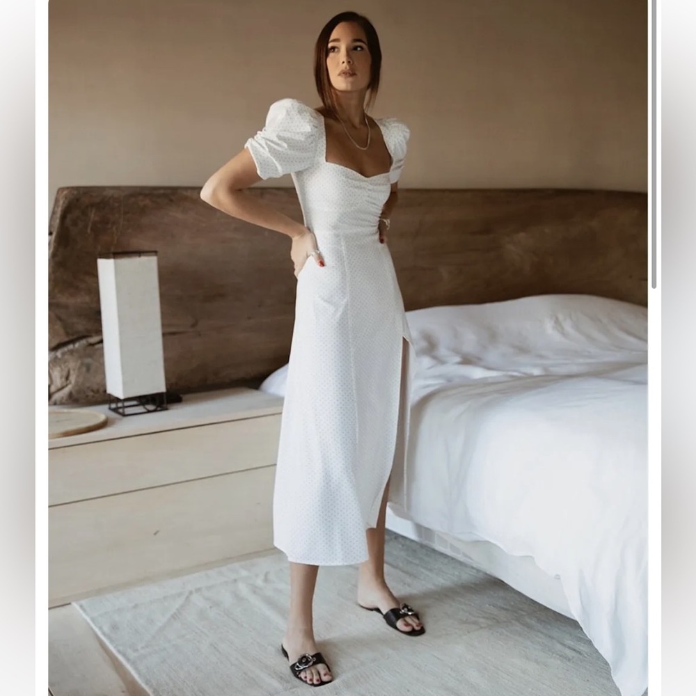 Danielle Bernstein Slip Maxi Dress | Polka Dot | Sz 6